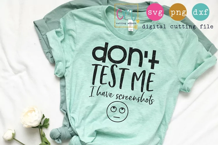 Don't Test Me I Have Screenshots Cutting File