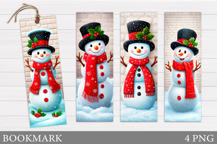 Snowman Bookmark Sublimation. Christmas Bookmark Design