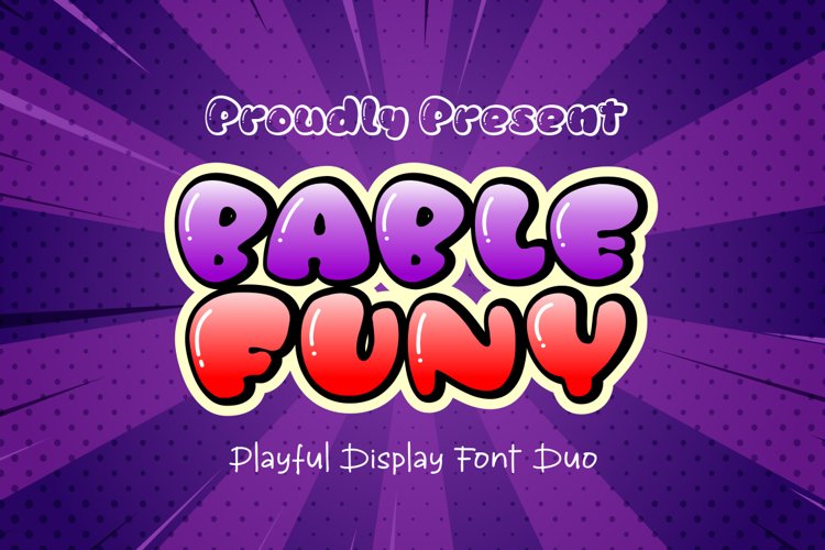 Bable Funy - layered font duo example image 1