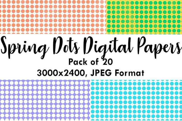Spring Dots Digital Papers