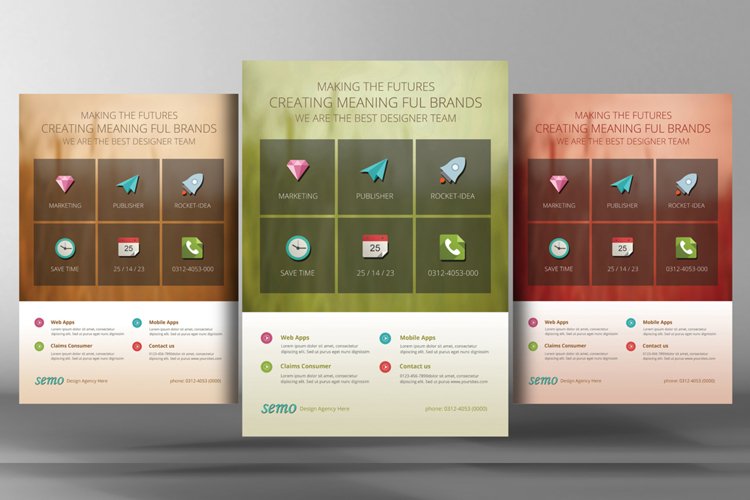 Flat Corporate Business Flyer