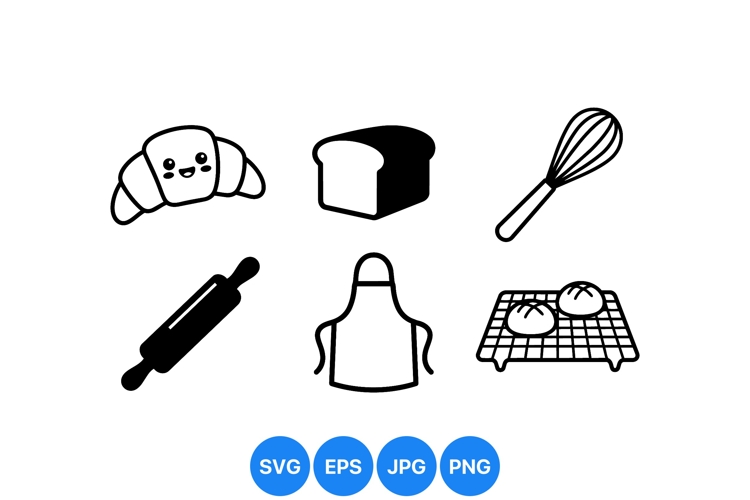 Food Clipart Black and White Image 8