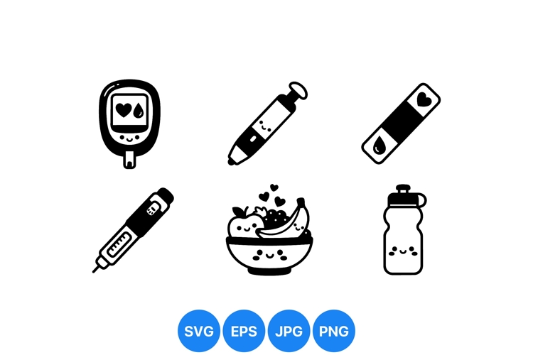 Vector Diabetes Care Icon For Projects
