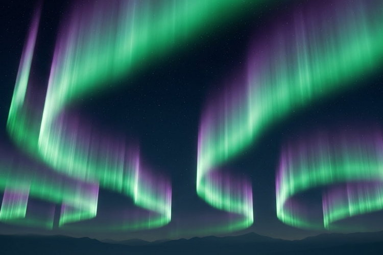 Northern lights mockup