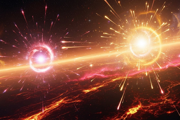 Fireworks display mockup