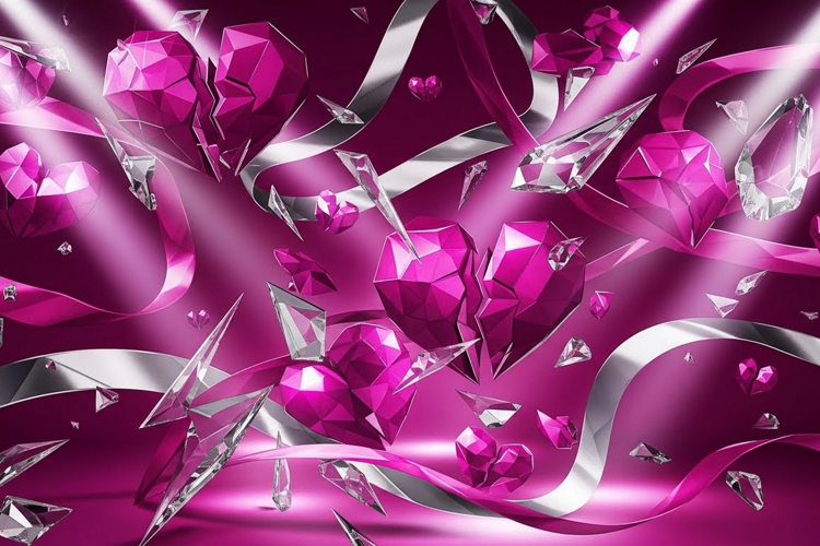 Valentines day gemstone background