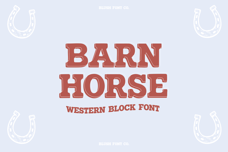 BARN HORSE Bold Western Rodeo Font