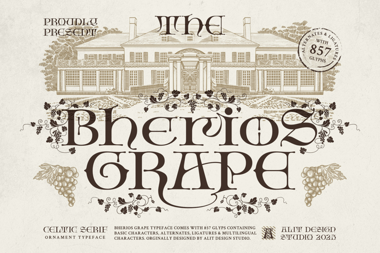 Bherios Grape Typeface example image 1