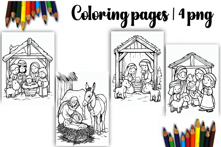 Bible Coloring Pages for Kids Easter Nativity Coloring Book
