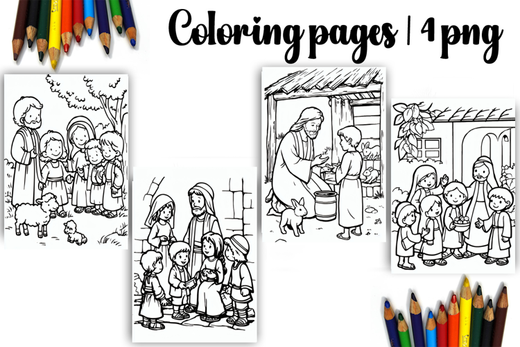 Bible Coloring Pages for Kids Easter Nativity Coloring Book