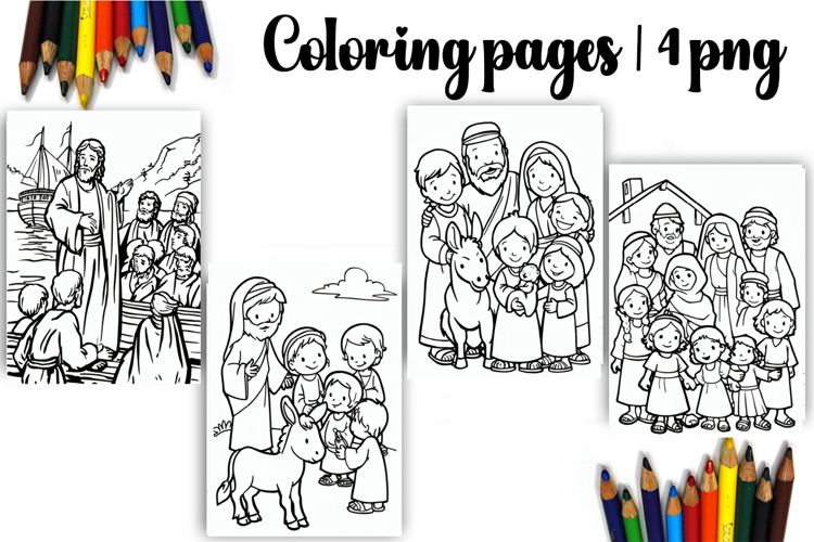 Bible Coloring Pages for Kids Easter Nativity Coloring Book