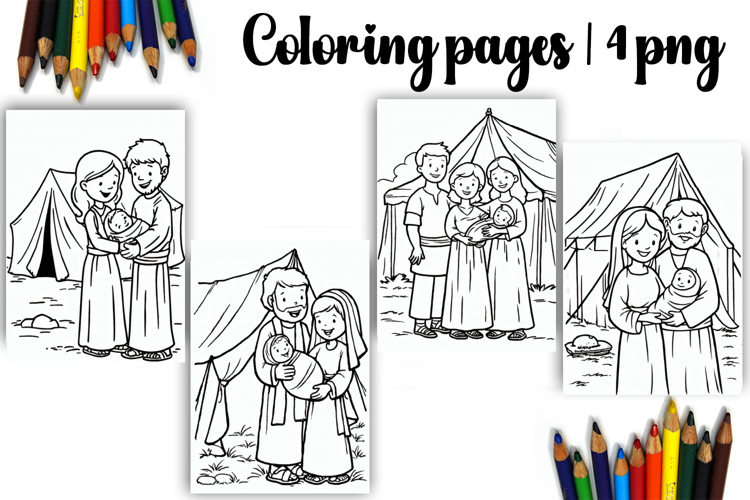 Bible Coloring Pages for Kids Easter Nativity Coloring Book