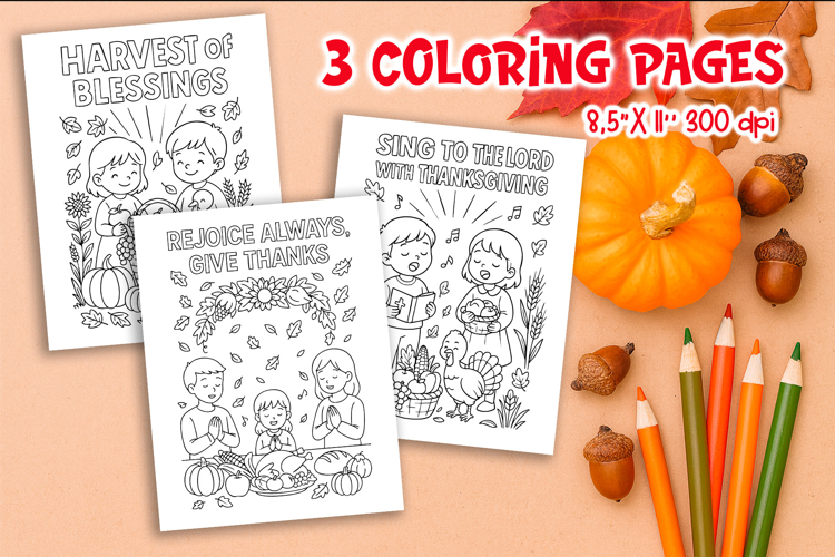 Christian Thanksgiving Coloring Pages | Bible Verse Kids