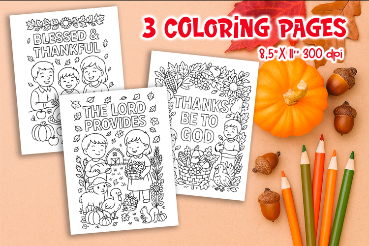 Christian Thanksgiving Coloring Pages | Bible Verse Kids