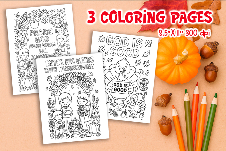 Christian Thanksgiving Coloring Pages | Bible Verse Kids