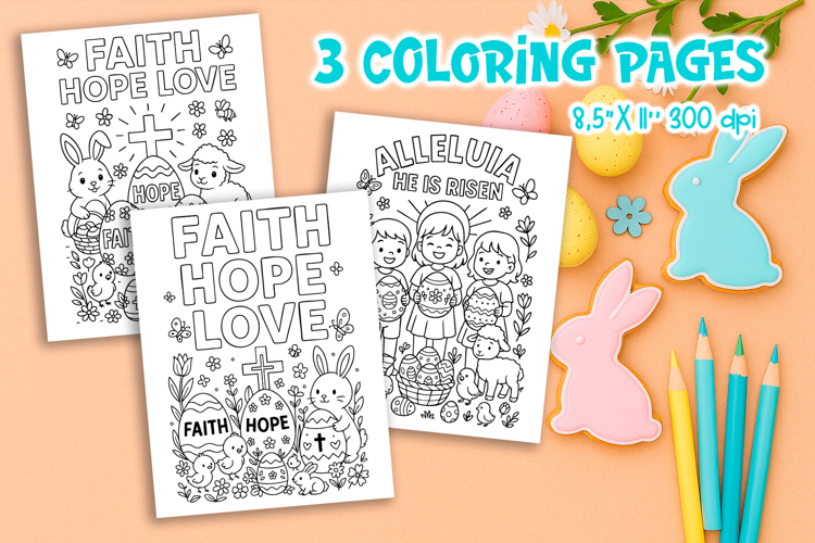 Christian Easter Coloring Pages | Bible Verse for Kids
