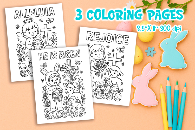Christian Easter Coloring Pages | Bible Verse for Kids