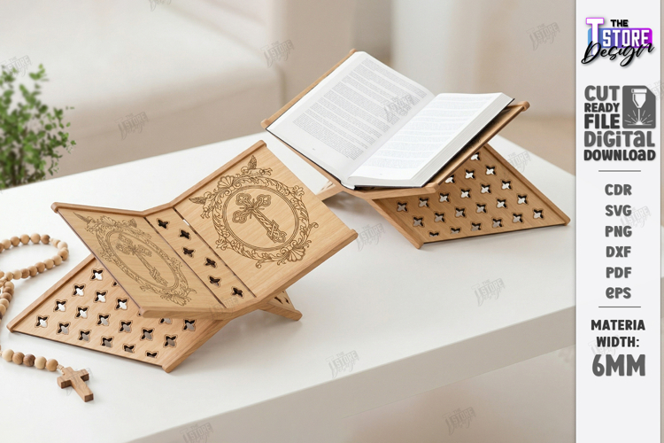 Bible Stand Laser Cut | Religious Book Stand | Book Holder