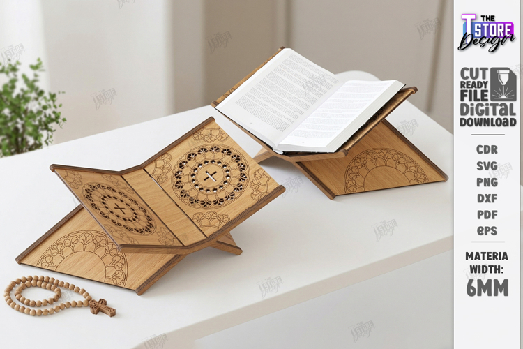 Bible Stand Laser Cut | Religious Book Stand | Book Holder