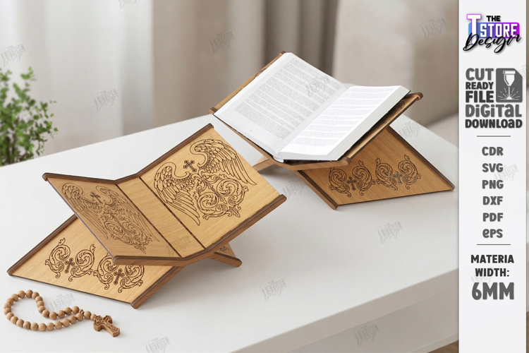 Bible Stand Laser Cut | Religious Book Stand | Book Holder