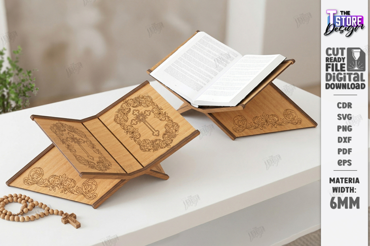 Bible Stand Laser Cut | Religious Book Stand | Book Holder