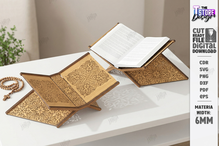 Bible Stand Laser Cut | Religious Book Stand | Book Holder