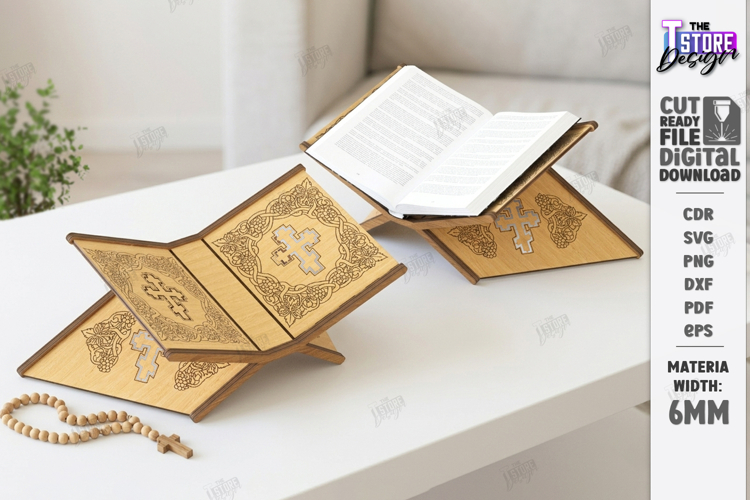 Bible Stand Laser Cut | Religious Book Stand | Book Holder