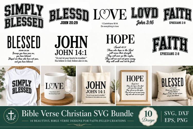 Bible Verse SVG PNG Bundle