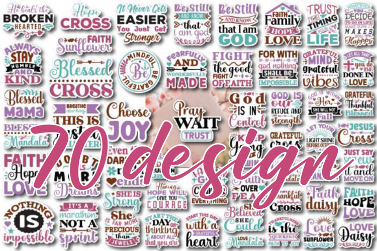 Bible Verses & Inspirational Sticker SVG Bundle