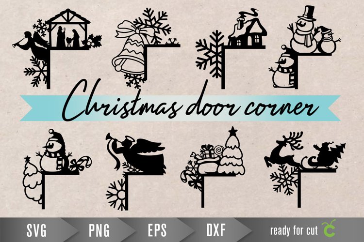 corner borders Christmas, vector graphics