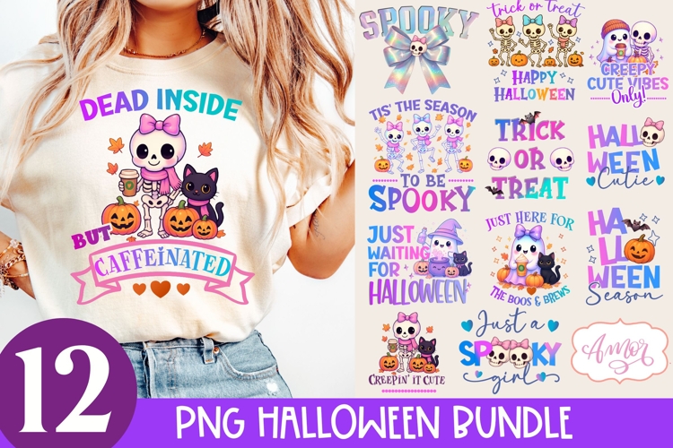 BUNDLE Halloween shirt png design, Spooky season sublimation