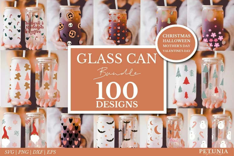 Big Glass Can Wrap SVG | Glass Can