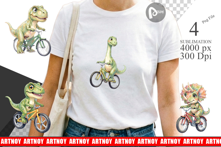 Big Eye Dinosaur Biking Sublimation