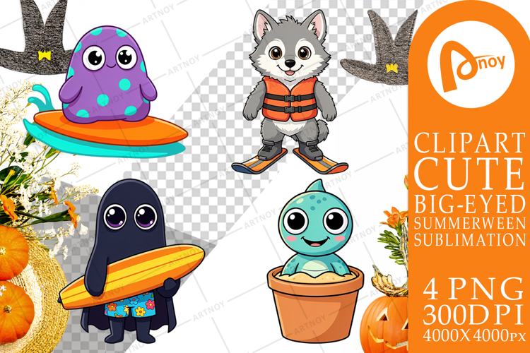 Summer Monster Surfing Sublimation