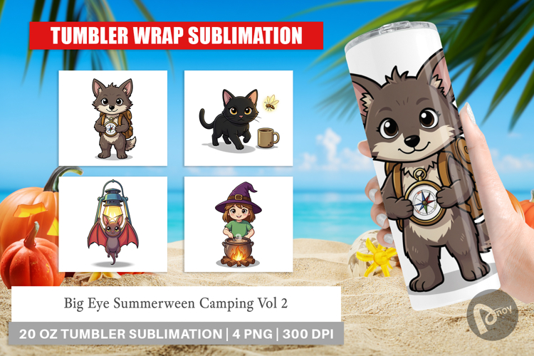 Big Eye Summerween Camping Tumbler