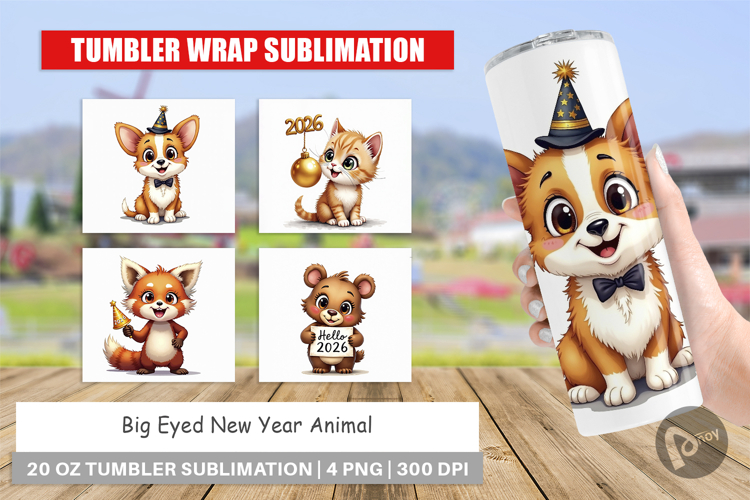 New Years Animal Party Tumbler