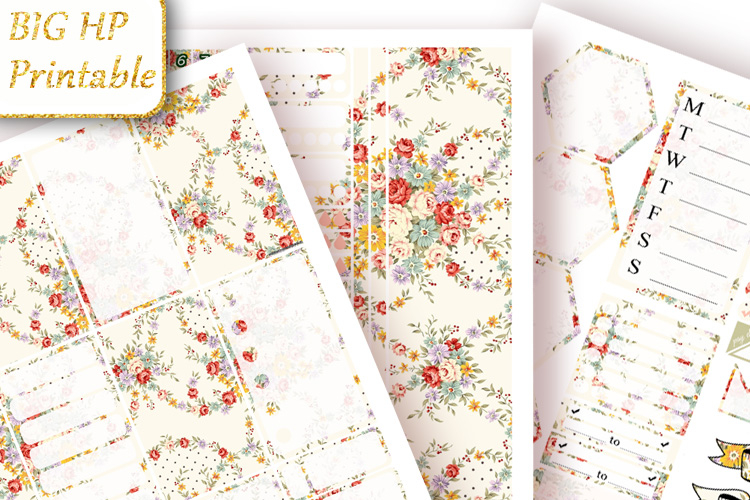 Big Happy Planner Stickers wildflower print Spring flowers