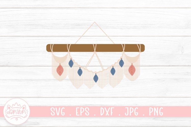 Macrame Wall Hanging Cartoon Clipart Design