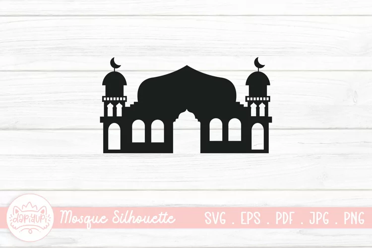 Islamic Mosque Silhouette SVG | Vector Muslim Mosque
