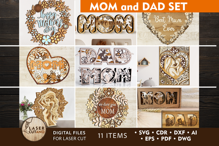 Mothers Day and Fathers Day Bundle - Set Of 12