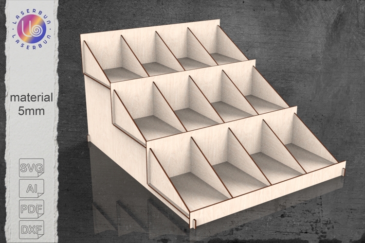 Organizer Display Stand SVG for Markets and Shops