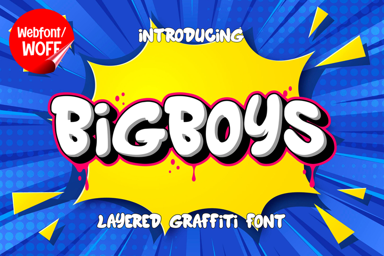 Bigboys | 3D Layered Graffiti Webfont for Bold Urban Design