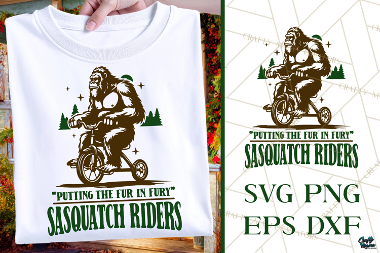 Funny Bigfoot SVG|PNG | Sasquatch Riders | Bigfoot Tricycle