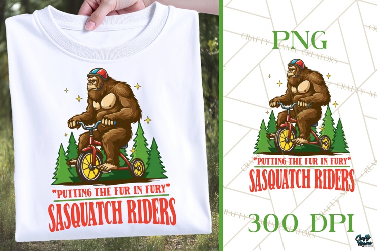Funny Bigfoot PNG | Funny Adult Shirt | Sasquatch Biker