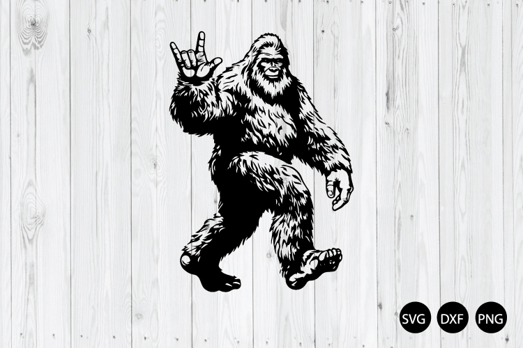 Sasquatch Rock Sign SVG, Funny Bigfoot SVG, Bigfoot SVG