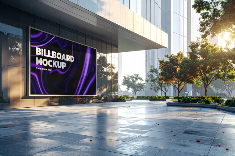 Modern City Billboard Mockup