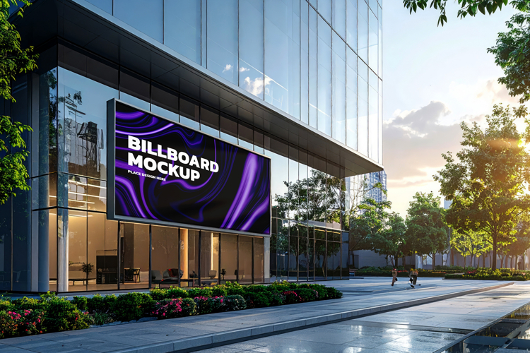 Modern City Billboard Mockup