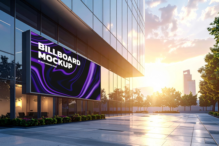 Modern City Billboard Mockup