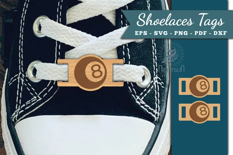 Billiards Ball Shoelaces Tags Laser Cut SVG