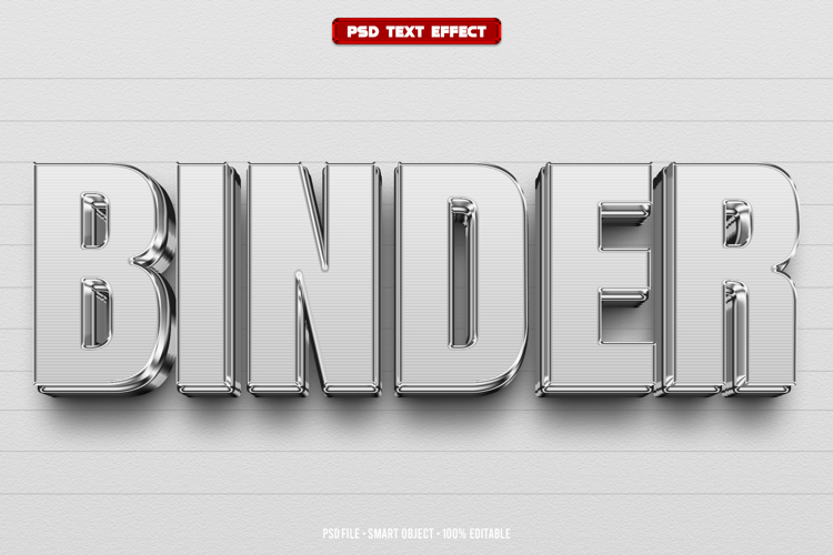 Binder 3D editable text effect
